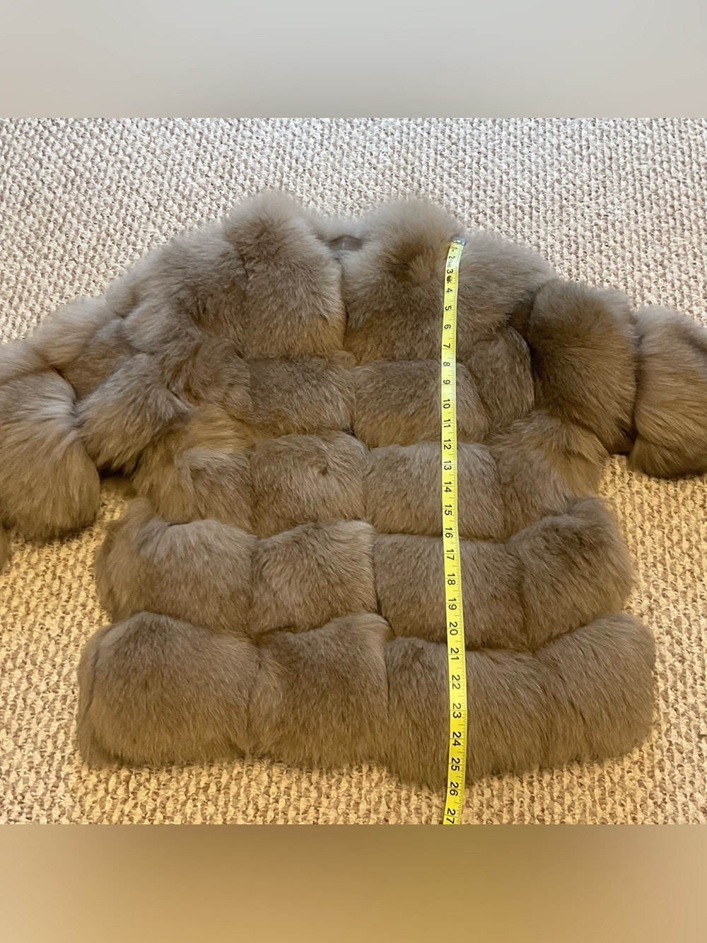 Genuine Fur and Leather Bubble Paneled Jacket - Size Large - Picture 4 of 12